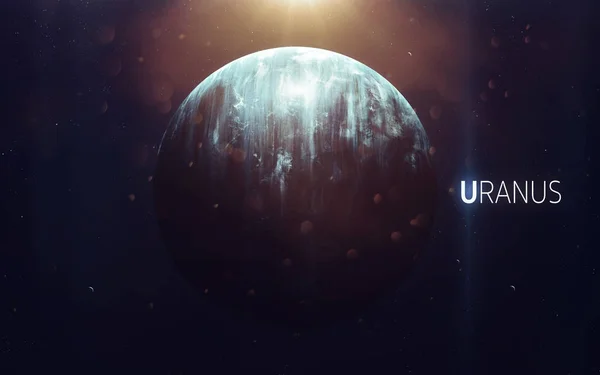 Uranus - Arta frumoasă de înaltă rezoluție prezintă planeta sistemului solar. Aceste elemente de imagine furnizate de NASA — Fotografie, imagine de stoc