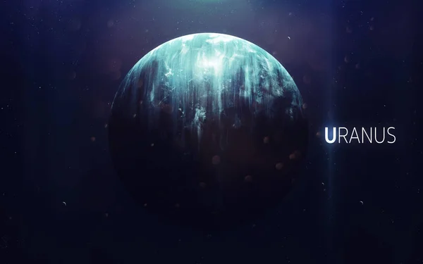 Уран - Высокое разрешение красивого искусства представляет планету Солнечной системы. Элементы изображения предоставлены НАСА — стоковое фото