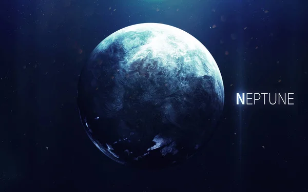Neptuno - Arte hermoso de alta resolución presenta planeta del sistema solar. Esta imagen elementos proporcionados por la NASA — Foto de Stock