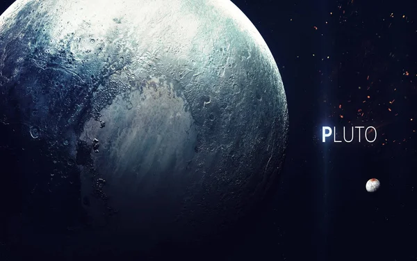 Pluto - Arta frumoasă de înaltă rezoluție prezintă planeta sistemului solar. Aceste elemente de imagine furnizate de NASA — Fotografie, imagine de stoc