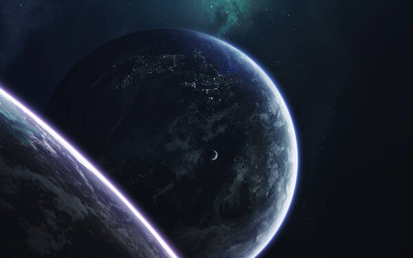 Space art, incredibly beautiful science fiction wallpaper. Endless universe. Elements of this image furnished by NASA