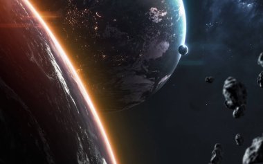 Uzayın derinliklerindeki sıcak alev gezegenleri Dünya 'dan çok uzakta. Ögeler