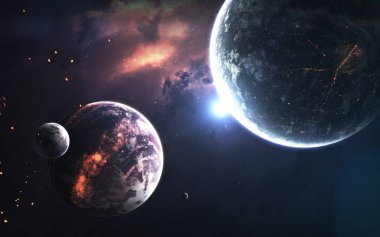 Derin uzay gezegenleri, kozmosun bilim kurgu hayal gücü.