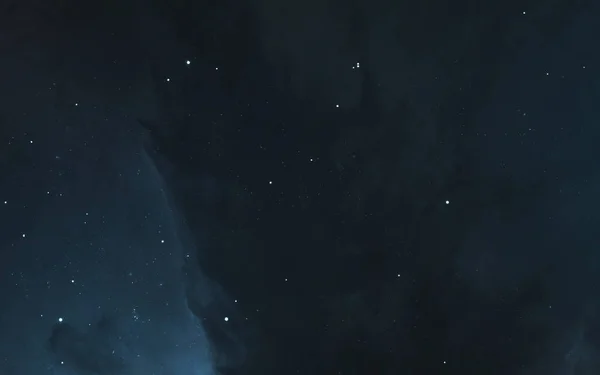 Nebulosa, campo estelar, aglomerado de estrelas no espaço profundo. Ficção científica — Fotografia de Stock
