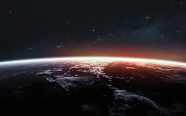 地球惑星だSFアート。この画像炉の要素 — ストック写真