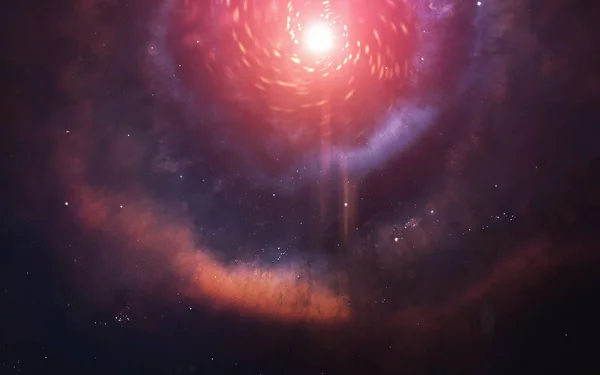 Gigantische Supernova-Sternexplosion in den Tiefen des Alls. ehrfürchtige Wissenschaft — Stockfoto