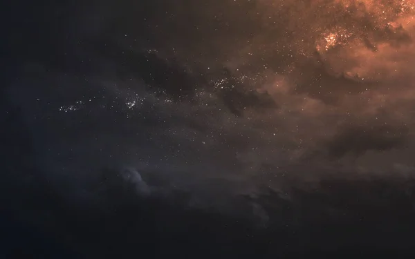 Spaţiu adânc, peisaj cosmic. Starfield. Nebuloasa. Minunată ştiinţă — Fotografie, imagine de stoc