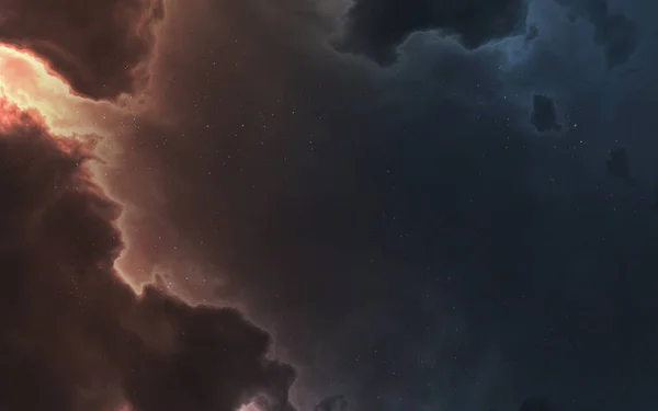 Nebuloasa în spaţiu. Gaz şi nori de praf. Elemente ale acestui imag — Fotografie, imagine de stoc