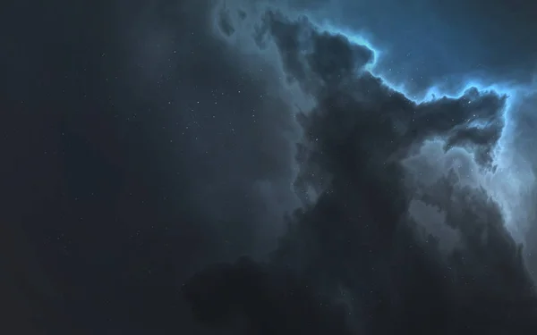 深い空間での星雲。ガスと塵の雲。この画像の要素 — ストック写真