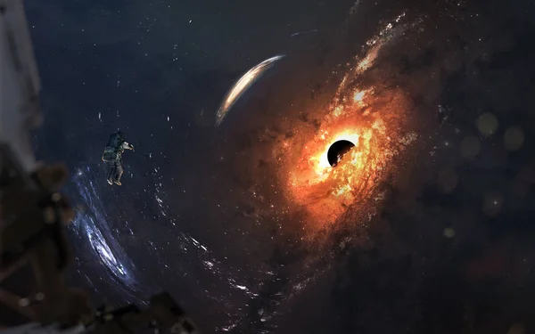 Первое изображение черной дыры. Червоточина в глубоком космосе. Мессье 87. E — стоковое фото