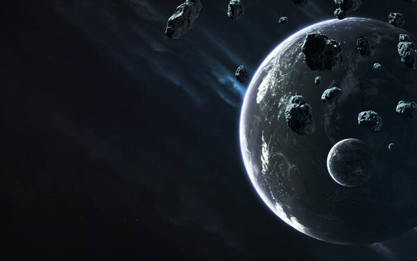 Планеты глубокого космоса, фантастика космического ландшафта
