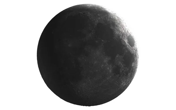 Місяць. Високо деталізоване відображення планет Сонячної системи ізольоване на w — стокове фото