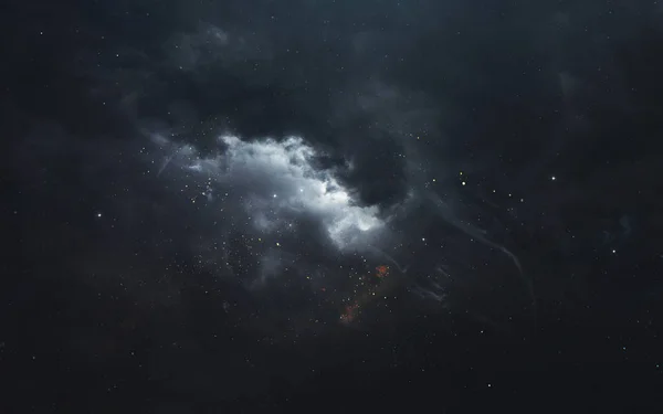 Deep space nebula, starfield, galaxy. Elements of this image fur — ストック写真
