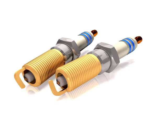 Car spark plugs (3d illustration). — Stock Photo, Image