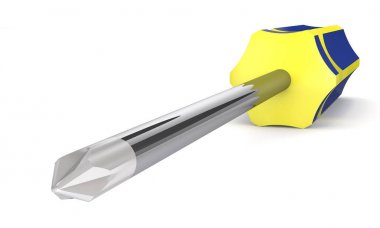 Modern çilingir tornavida (3d çizim).