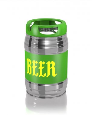Bira fıçısı (3d çizim).