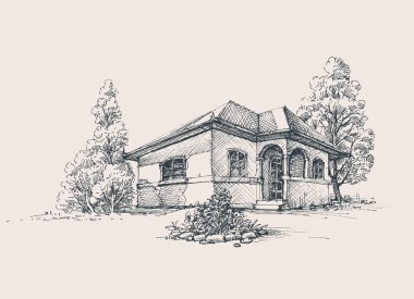Rustik evin dış kroki