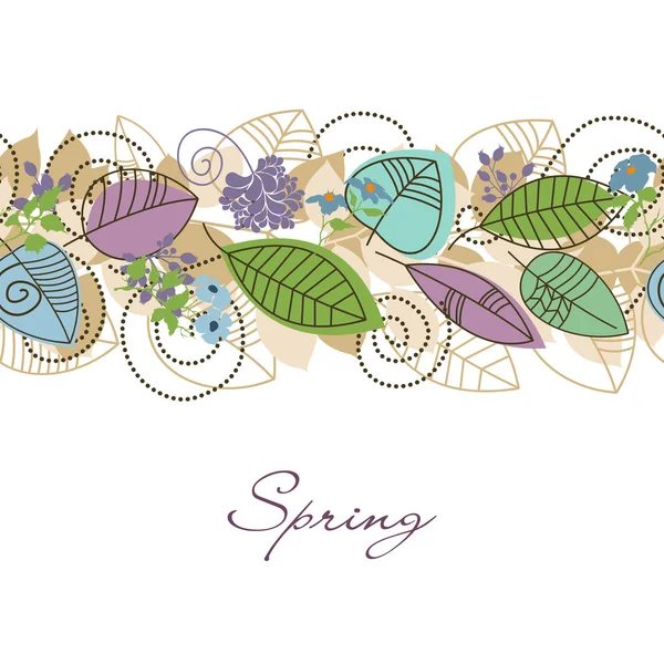 Laubmuster im Frühling — Stockvektor