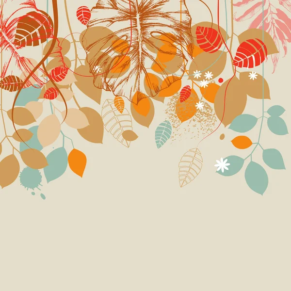 Automne feuilles fond — Image vectorielle
