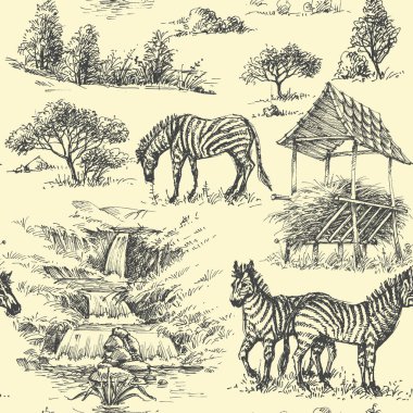 Nature seamless pattern