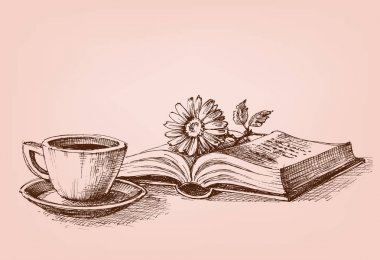 Bir kitap kavramsal çizim okuma