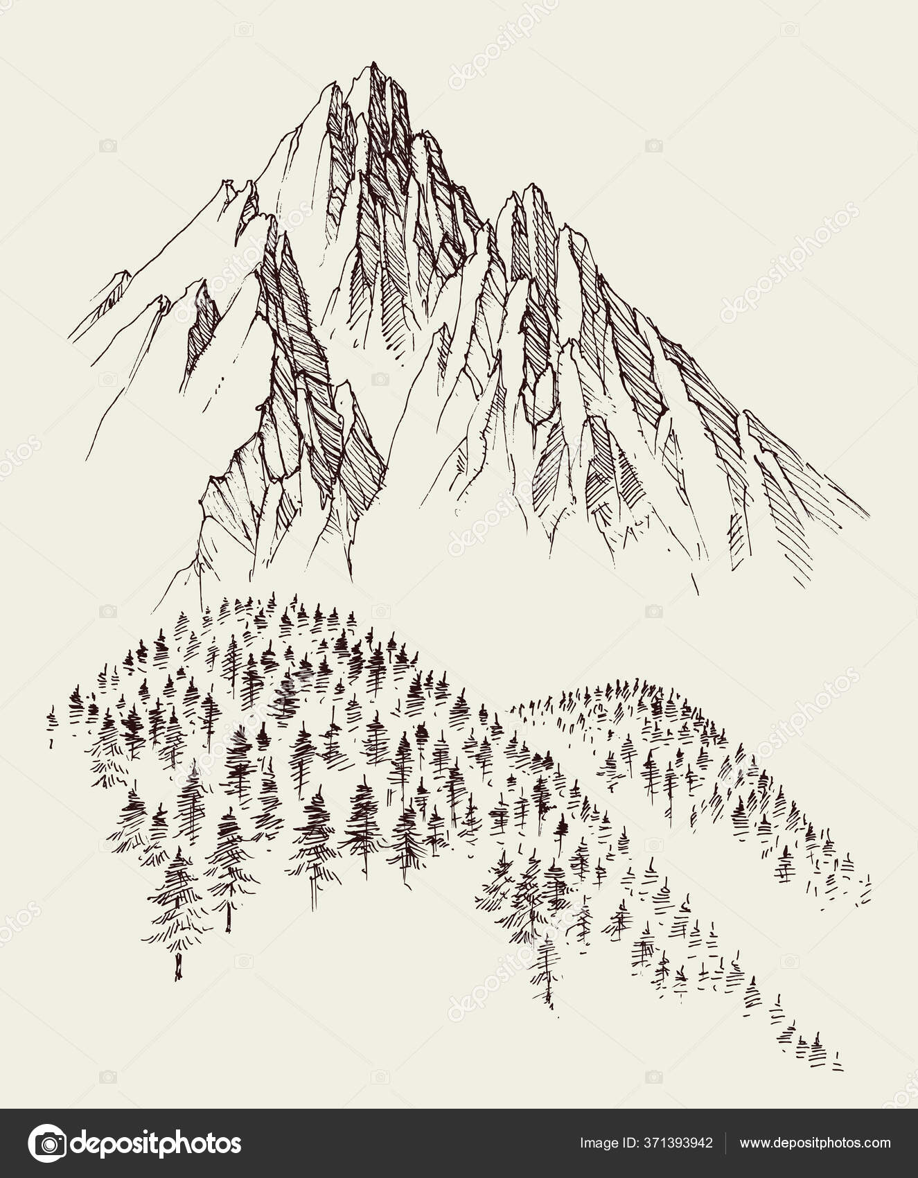 Aggregate 233+ mountain sketch art