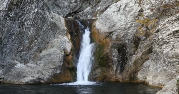 Cascade sur les rochers 