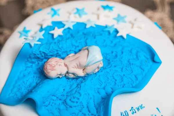 Bebek doğum günü pastası — Stok fotoğraf