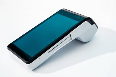 Pos ödeme terminal üzerinde beyaz izole