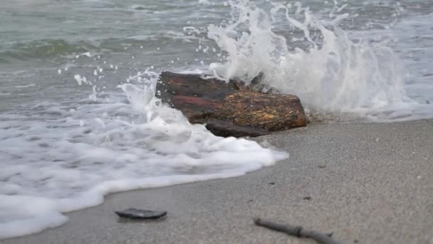 Dalga Kırma Coast Için Yapılan Kasırga Aşırı Slowmo 200 Fps — Stok video