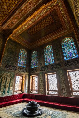 İstanbul / Türkiye - 5 Mart 2019: Topkapı Sarayı veya Seraglio, İstanbul 'un Fatih ilçesine bağlı büyük bir müzedir..