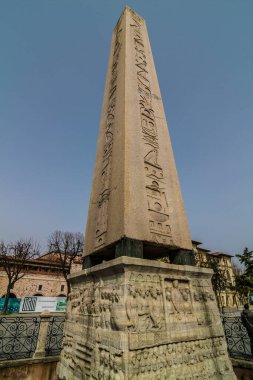 İstanbul / Türkiye - 5 Mart 2019: İstanbul kenti dünyanın en büyük kentlerinden biri. İstanbul 'un eski kenti seyahat ve turizm açısından en ilgi çekici yer..