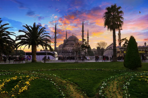 Stambuł Turcja Marca 2019 Błękitny Meczet Lub Meczet Sułtana Ahmeda — Zdjęcie stockowe