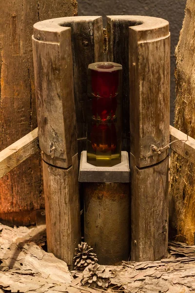 Şekil Kalıplı Eski Cam Vazo Yapma Yöntemi Güzel Bir Cam — Stok fotoğraf