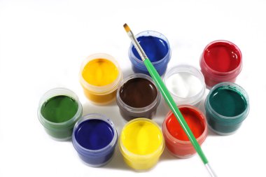 kavanoz ile beyaz zemin üzerine guaş  