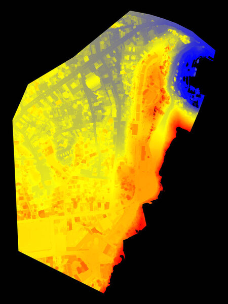Модель рельефа местности

