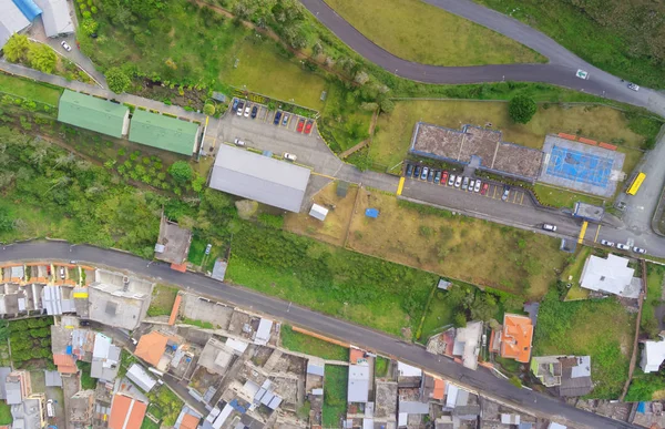 Vista aérea del barrio compacto de Banos — Foto de Stock