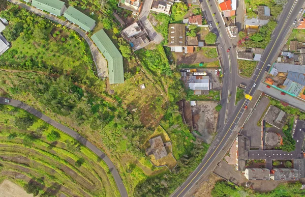 Captivating aerial view of Banos, Ecuador — Stock Photo, Image