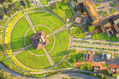 Mitad Del Mundo Quito Drone Aerial Overview