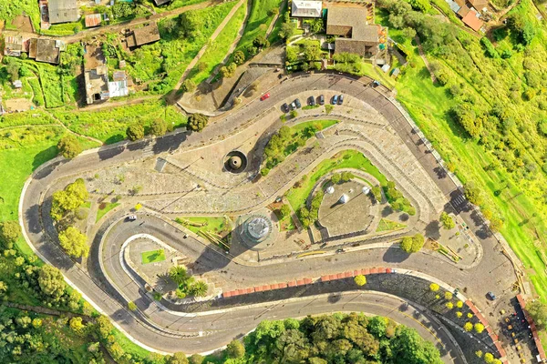 Virgen Del Panecillo Quito Aerial Overview — Stock Fotó