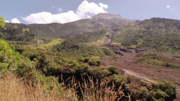 Scenic View Tungurahua Sunny Day — стоковое видео