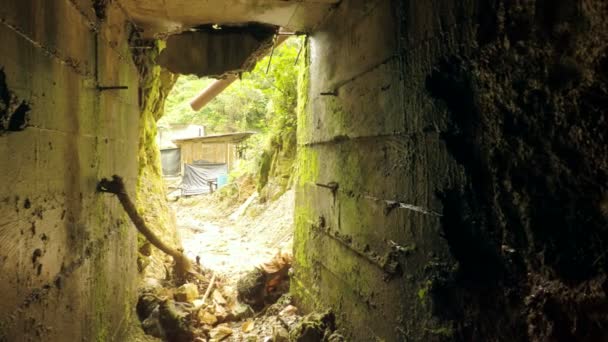 Environnement Humide Une Entrée Mine — Video