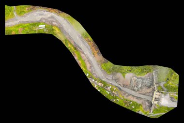 High Resolution Orthorectified, Orthorectification Aerial Map Used For Photogrammetry In Banos Ecuador clipart