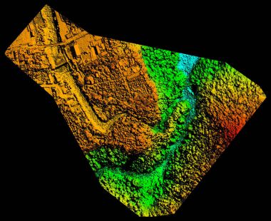 High Resolution Aerial Digital Elevation Model Used For Computer Assisted Geographical Information System clipart