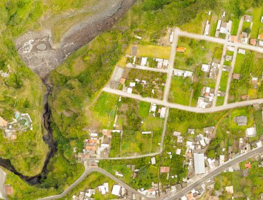 San Martin Canyon Banos De Agua Santa Orthorectified Drone Aerial Map Used For Photogrammetry clipart