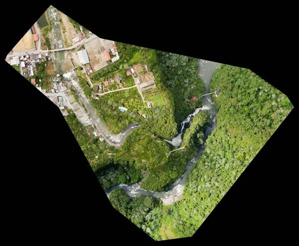 Orthorectified Drone Αεροφωτογραφιών Χάρτη Χρησιμοποιείται Photogrammetr — Φωτογραφία Αρχείου