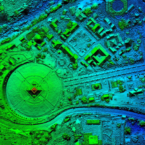 High Resolution Orthorectified, Orthorectification Aerial Map Used For Photogrammetry At Centre Of The World, Mitad Del Mundo In Quito Ecuador