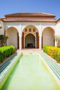Alcazaba Koloni tarzı Malaga Güney İspanya 'da kale inşa edildi.