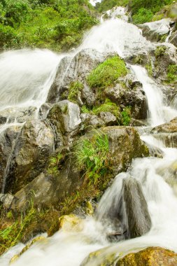 Tungurahua Bölgesindeki Chamana Şelalesi