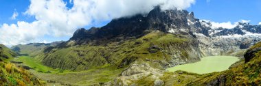 El Altar Volkanı Panorama Ekvador 'daki Sangay Milli Parkı
